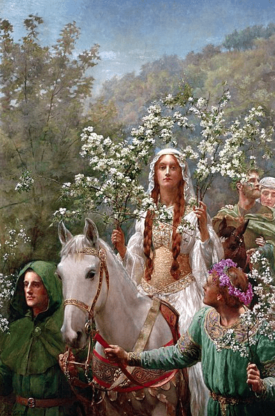 Queen Guiniveres Maying by John Collier 1900